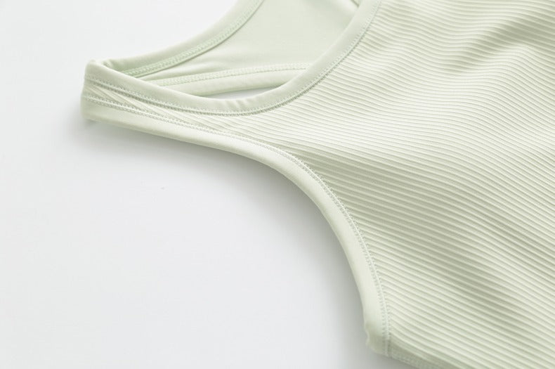 Original ebb yoga vest women's I-character sports outer wear tight quick-drying with chest pad running bra fitness upper