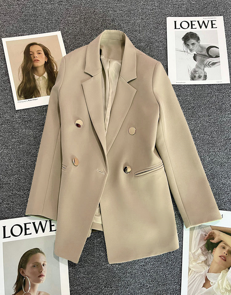 Orange Suit Jacket Women's 2025 Spring and Autumn New Korean High-end Temperament Popular Suit 22 Colors
