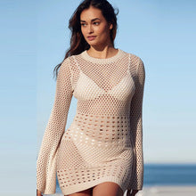 Cross-border European and American Sexy Hollow Strap Long Dress Slim-fit Tassel Beach Dress Sleeveless Knitted V-neck Strap Dress