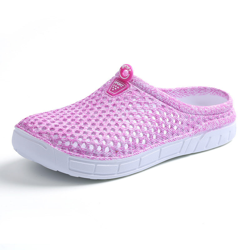Cross-Border Women's Clogs, Breathable Beach Slippers, Outdoor Non-Slip Flat Heels, Fashionable, Comfortable, Versatile, Breathable and Lightweight