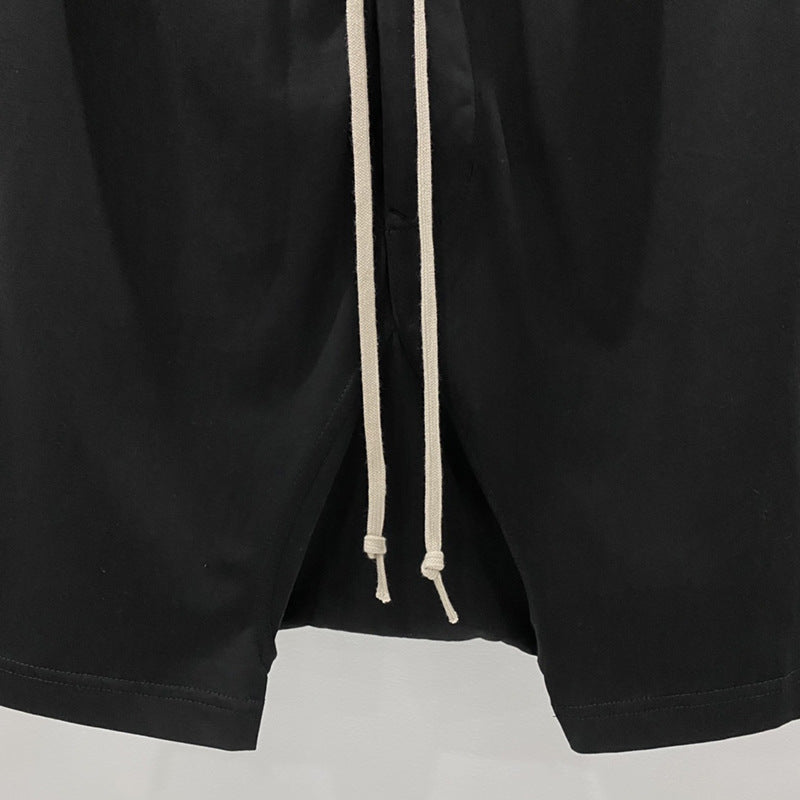 SUBHUMAN men's chic dark five-point harem hanging baggy pants shorts casual middle pants
