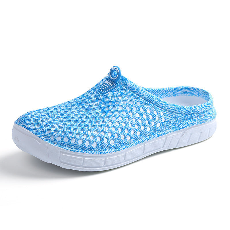 Cross-Border Women's Clogs, Breathable Beach Slippers, Outdoor Non-Slip Flat Heels, Fashionable, Comfortable, Versatile, Breathable and Lightweight