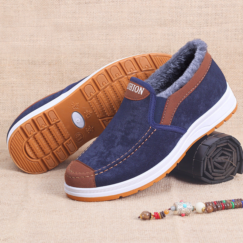 Extra-Large Cotton Shoes for Men, Winter Cotton Shoes for Men, Popular Old Beijing Cotton Shoes, Warm Cotton Shoes for the Elderly