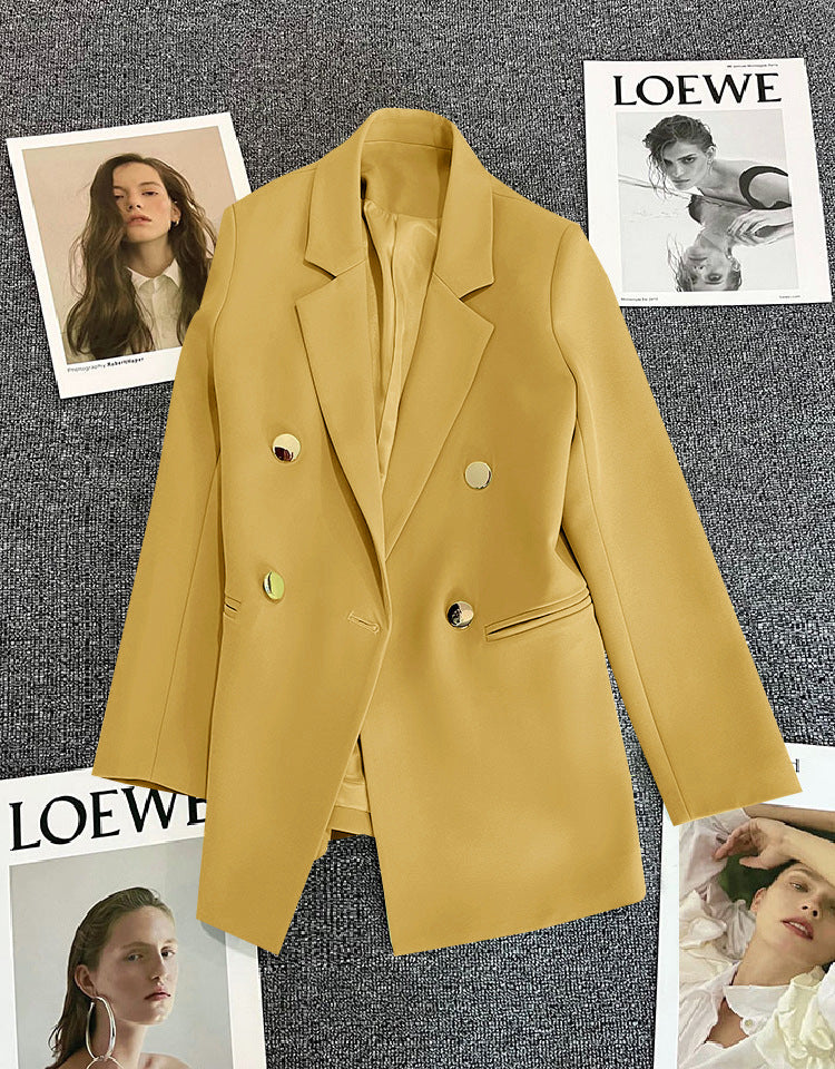 Orange Suit Jacket Women's 2025 Spring and Autumn New Korean High-end Temperament Popular Suit 22 Colors