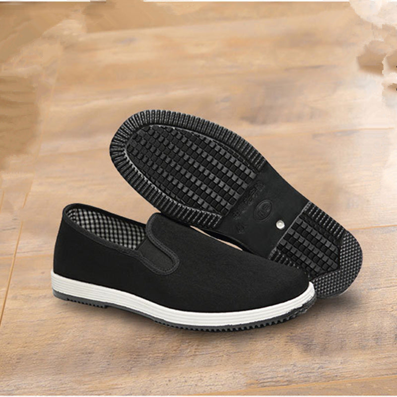 Old Beijing Cloth Shoes Casual Cloth Shoes Driving Exercise Running Comfortable Breathable Soft Sole Wear-resistant Non-slip Black Cloth Shoes