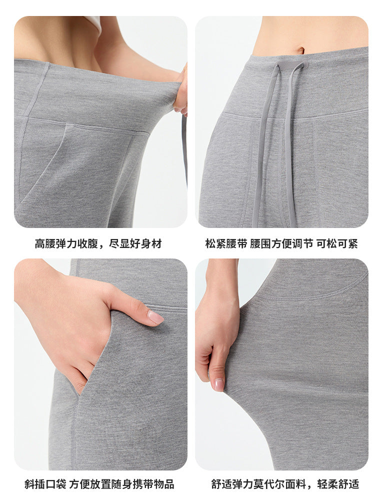 Fleece-Lined Sports Jogger Pants for Women, Versatile Casual Loose Straight-Leg Sweatpants, Spring and Autumn 2025 New Model