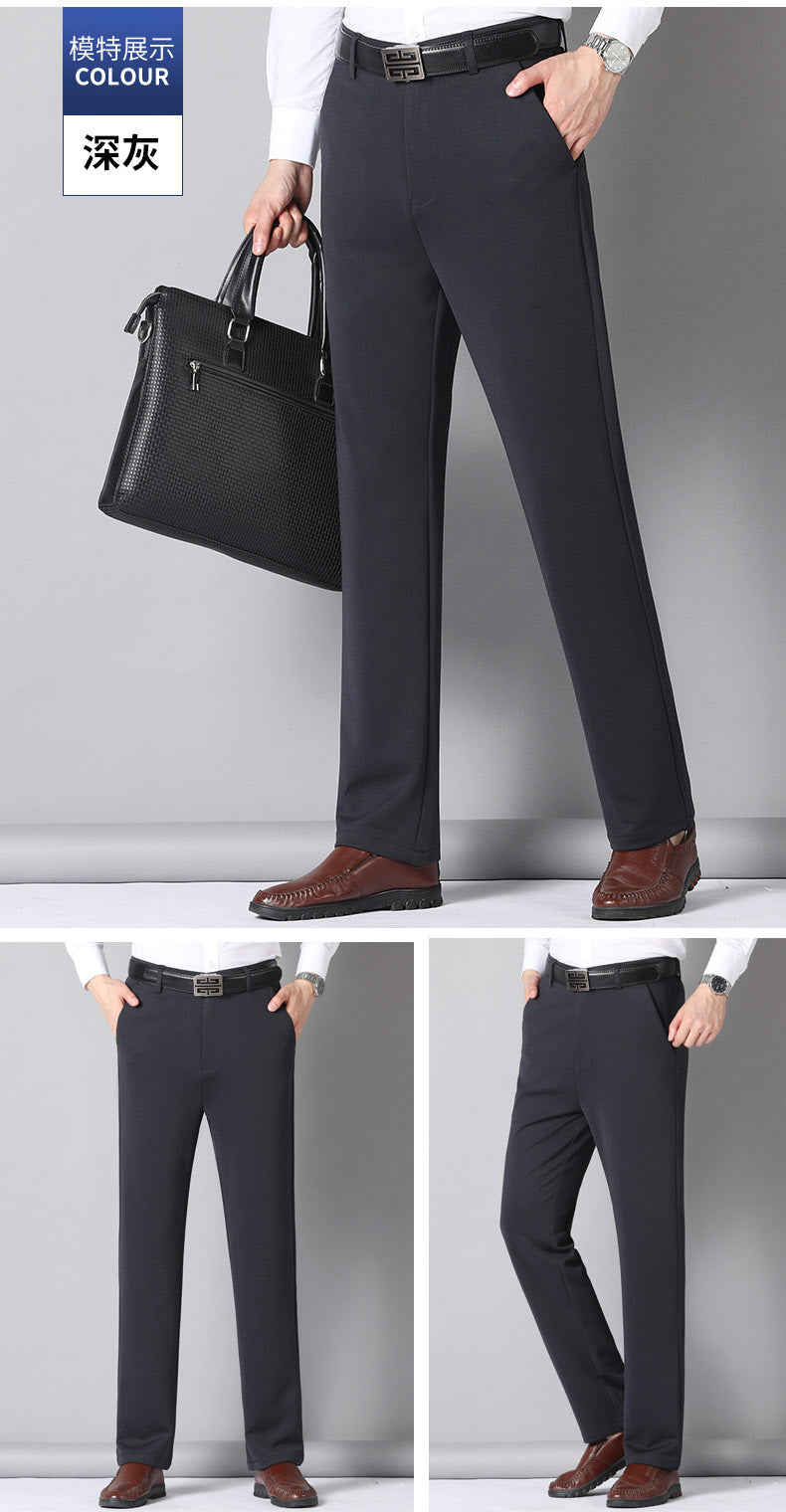 Summer Thin Casual Trousers, Business Men's Trousers, Middle-Aged Dad Casual Trousers