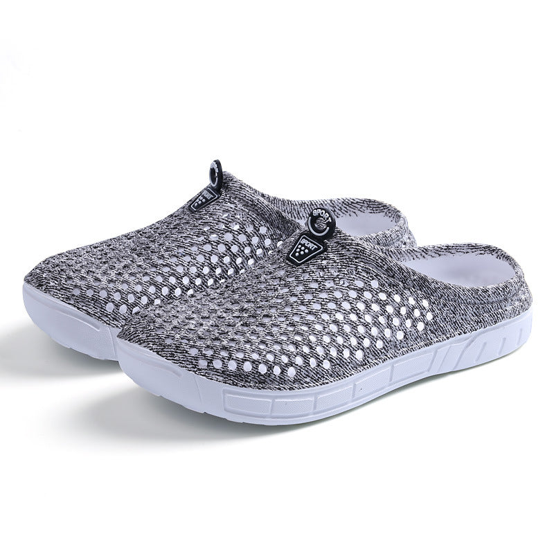 Cross-Border Women's Clogs, Breathable Beach Slippers, Outdoor Non-Slip Flat Heels, Fashionable, Comfortable, Versatile, Breathable and Lightweight