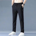 Ice Silk Pants Men's Loose Breathable Straight Slim Casual Pants Summer Thin Trousers Stretch Men's Sports Pants