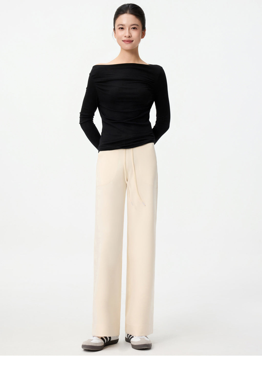 Fleece-Lined Sports Jogger Pants for Women, Versatile Casual Loose Straight-Leg Sweatpants, Spring and Autumn 2025 New Model