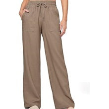 Cross-Border Export Amazon Temu2024 Spring and Summer European and American Style Pure Color Casual Wide-Leg Drawstring Elastic Waist Sweatpants