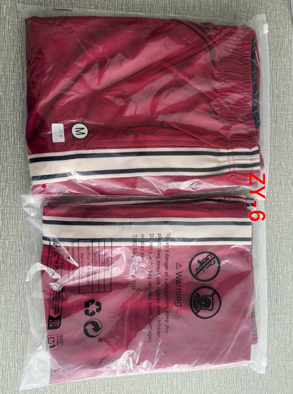 Independent Brand European and American Men's Pearl Cotton Twill Casual Sports Side Stripe Cross-Border High Street Straight Wide-Leg Sweatpants