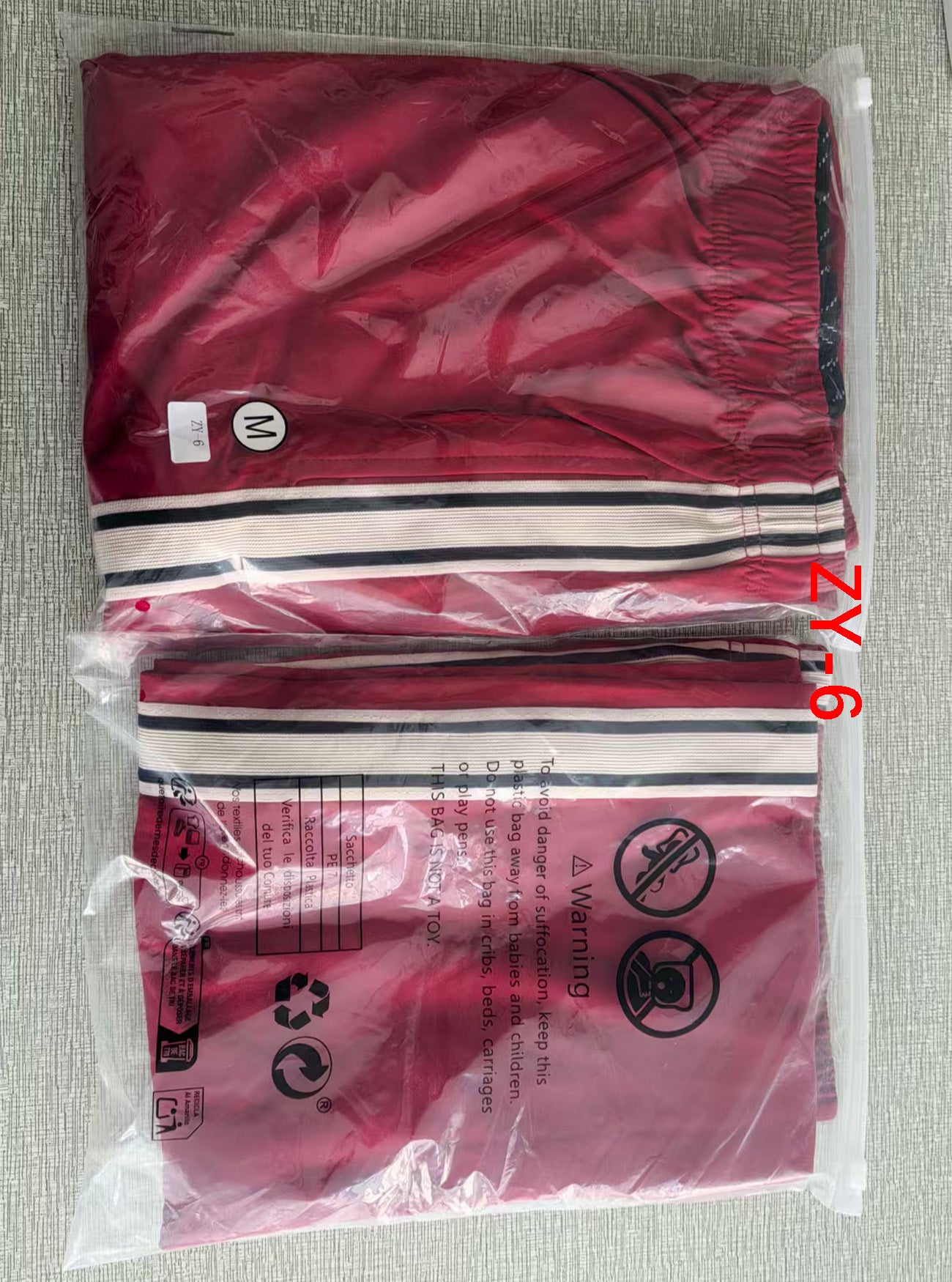 Independent Brand European and American Men's Pearl Cotton Twill Casual Sports Side Stripe Cross-Border High Street Straight Wide-Leg Sweatpants