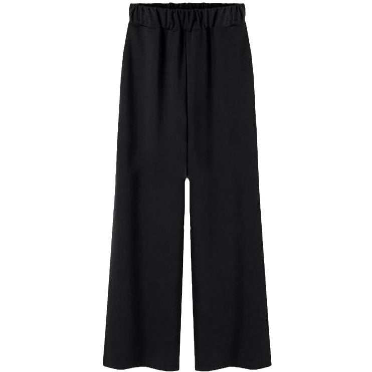 Plus-Size Women's Pants for Middle-Aged and Elderly Women, Summer Loose Wide-Leg Pants for Plus-Size Women, Casual Floor-Length Straight-Leg Trousers, Thin