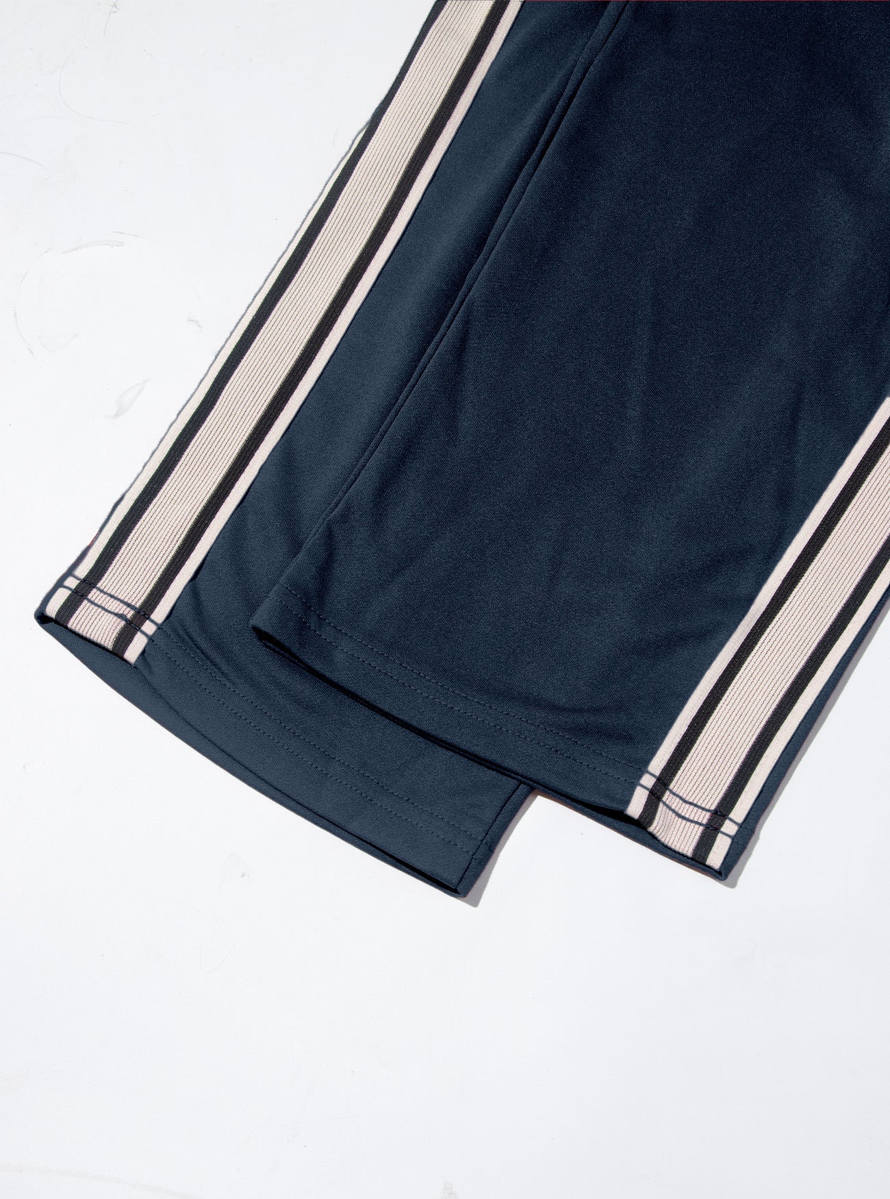 Independent Brand European and American Men's Pearl Cotton Twill Casual Sports Side Stripe Cross-Border High Street Straight Wide-Leg Sweatpants