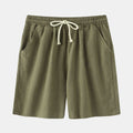 Spring and Summer Men's Casual Pants Men's Cotton and Linen Beach Pants Korean Solid Color Linen Men's Pants Slim-fit Trendy Men's Shorts Five Points