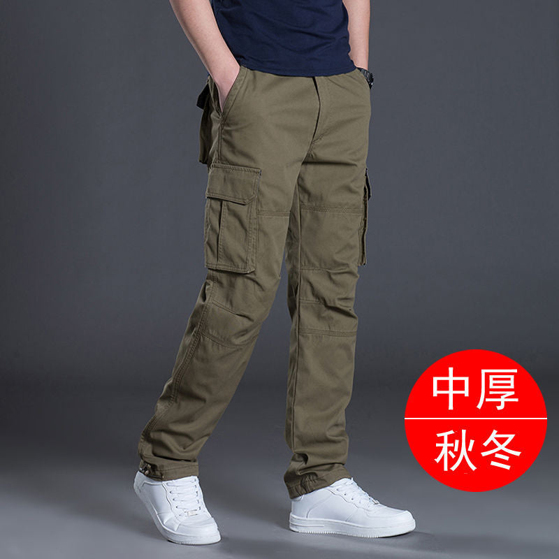 Wholesale overseas overalls men's pants casual overalls labor protection wear-resistant straight loose spring and autumn casual pants multi-pocket