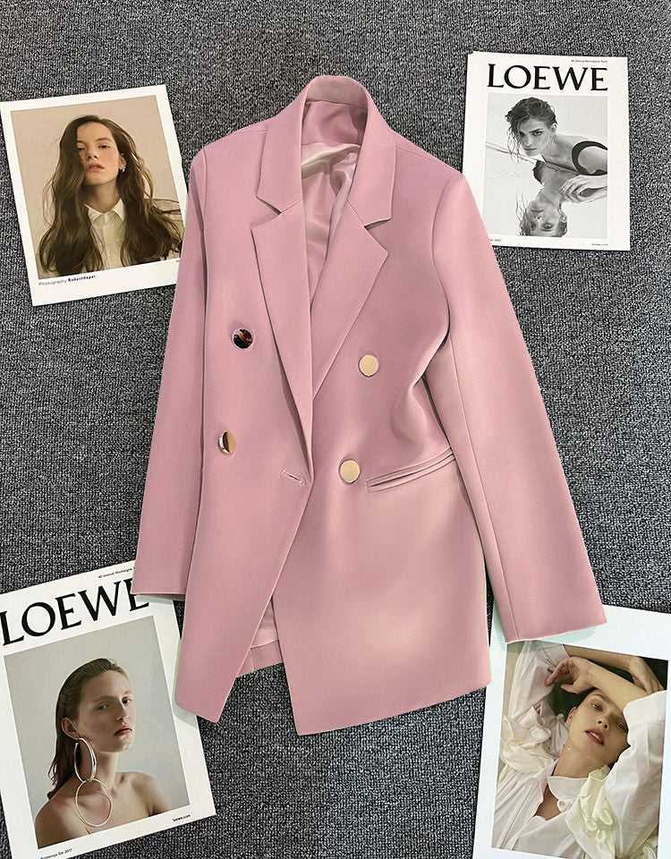 Orange Suit Jacket Women's 2025 Spring and Autumn New Korean High-end Temperament Popular Suit 22 Colors