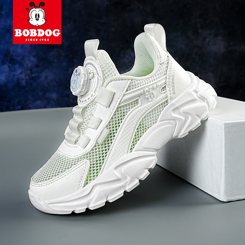 Babou Children's Shoes Men's and Children's sneaker Mesh Surface Spring and Summer Single Mesh Hollow Running Shoes for Middle and Big Children and Students Breathable