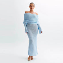 Cross-border European and American Sexy Hollow Strap Long Dress Slim-fit Tassel Beach Dress Sleeveless Knitted V-neck Strap Dress