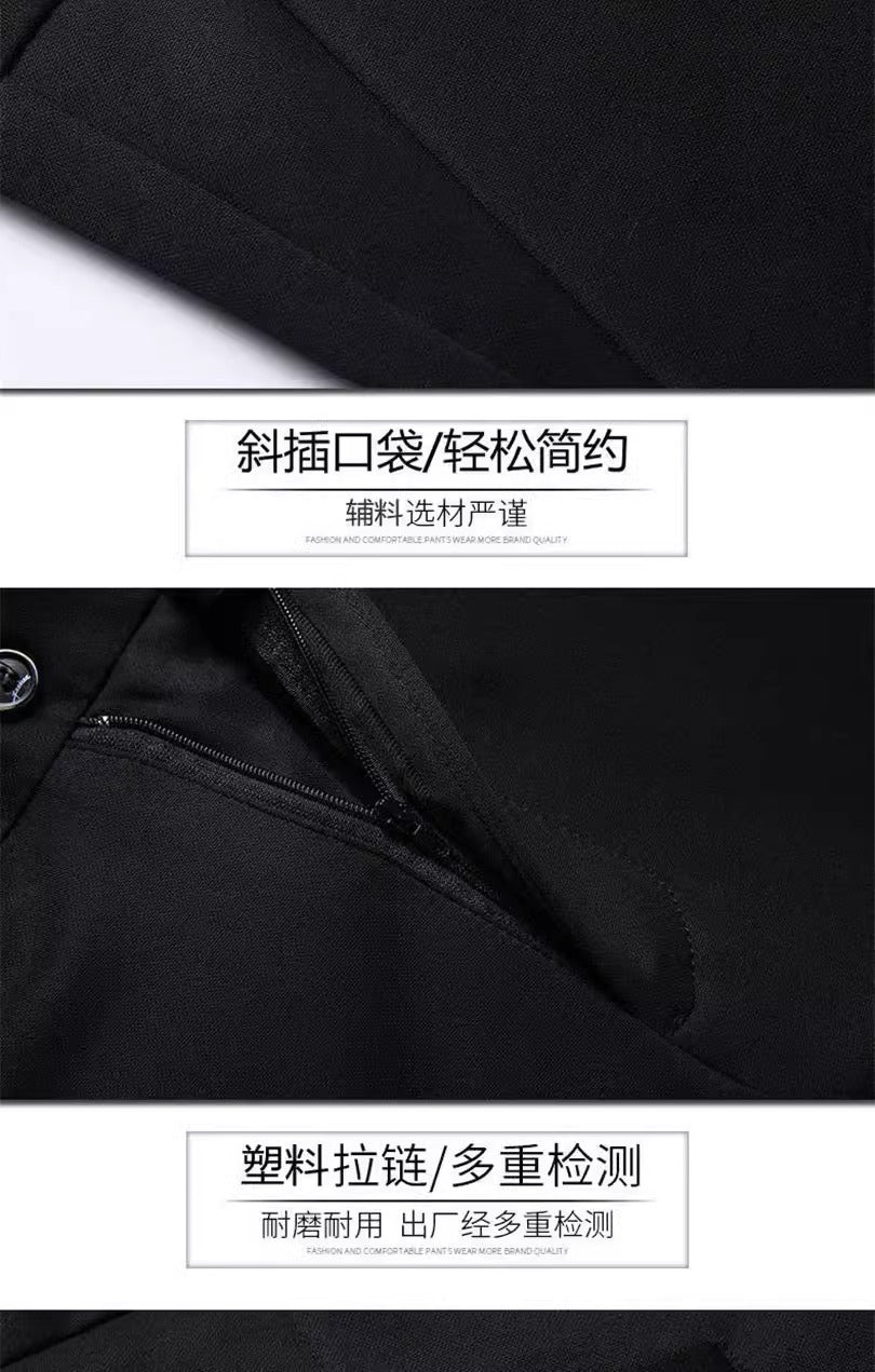 Wholesale Casual Pants Men's Western Pants Trousers Men's Thin Stretch Slim-Fit Pants Non-Ironing Business Dress Pants Trendy