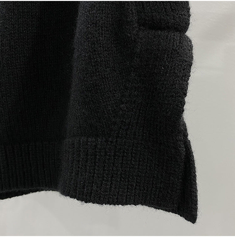 Dark Style Shorts, Fashionable Wool Knit, Comfortable Black and Gray Casual Shorts, Short and Stylish
