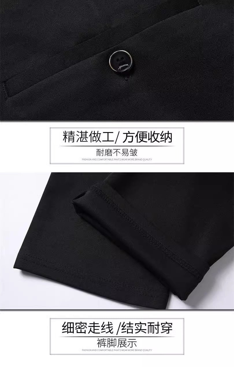 Wholesale Casual Pants Men's Western Pants Trousers Men's Thin Stretch Slim-Fit Pants Non-Ironing Business Dress Pants Trendy