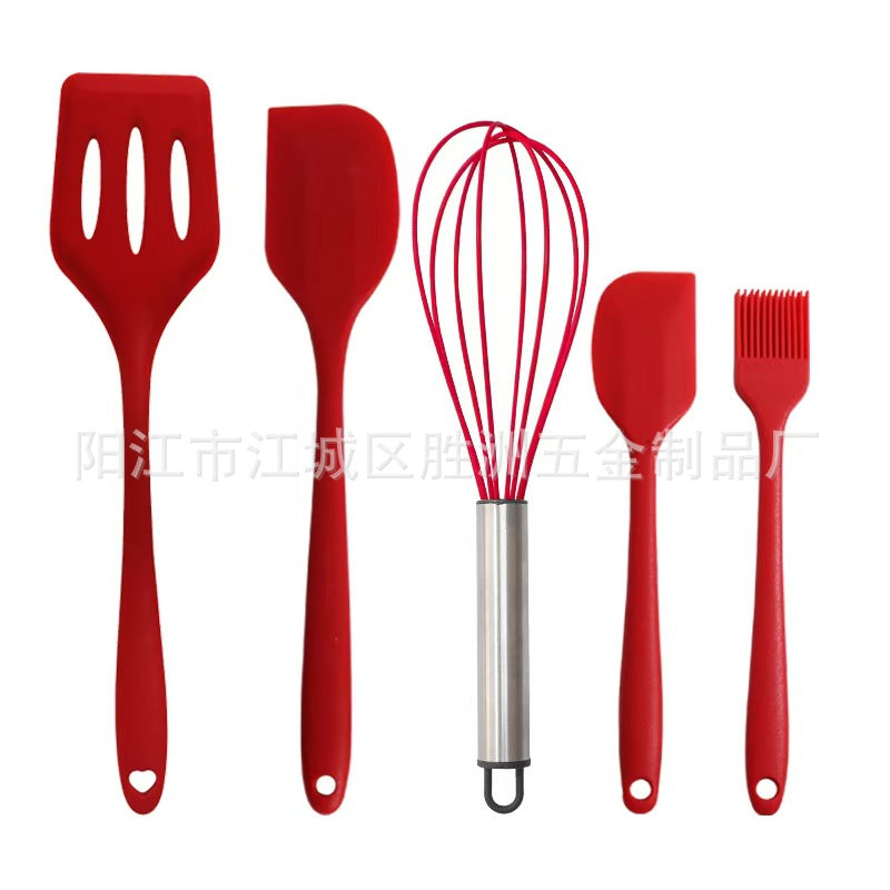 5-Piece Silicone Kitchen Utensil Set - Cooking and Baking Tools