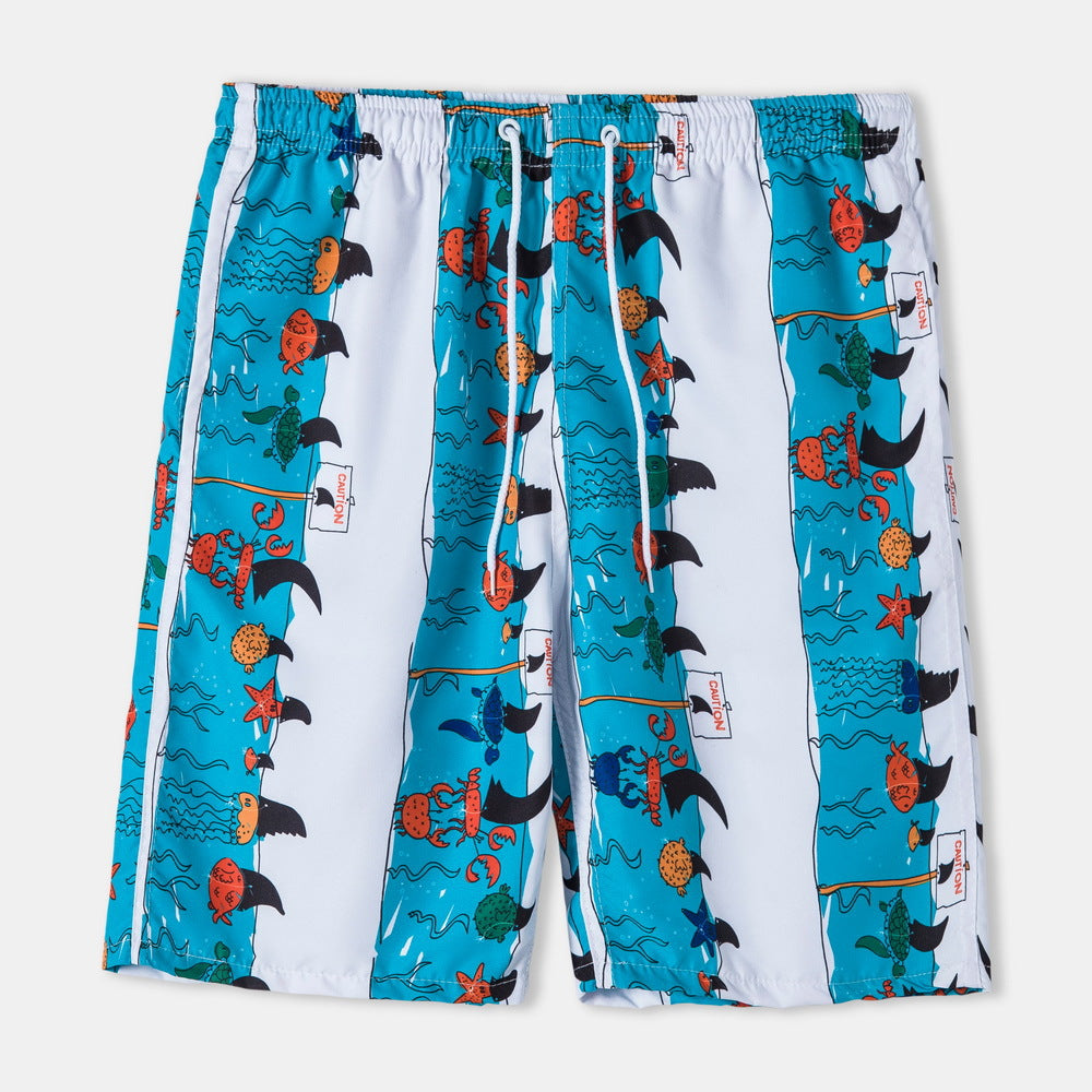 Cross-border 2021 Amazon foreign trade summer new men's colorful beach shorts fashion casual straight pants men