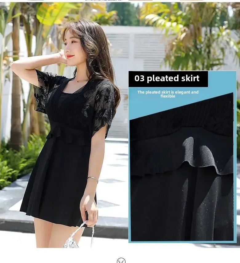 Women's Swimwear 2026 New Trendy Two-Piece Conservative Slimming Tummy-Covering Plus Size Ins-Style Fairy-Like Hot Spring Sexy