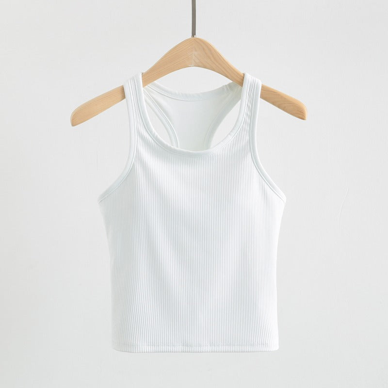 Original ebb yoga vest women's I-character sports outer wear tight quick-drying with chest pad running bra fitness upper