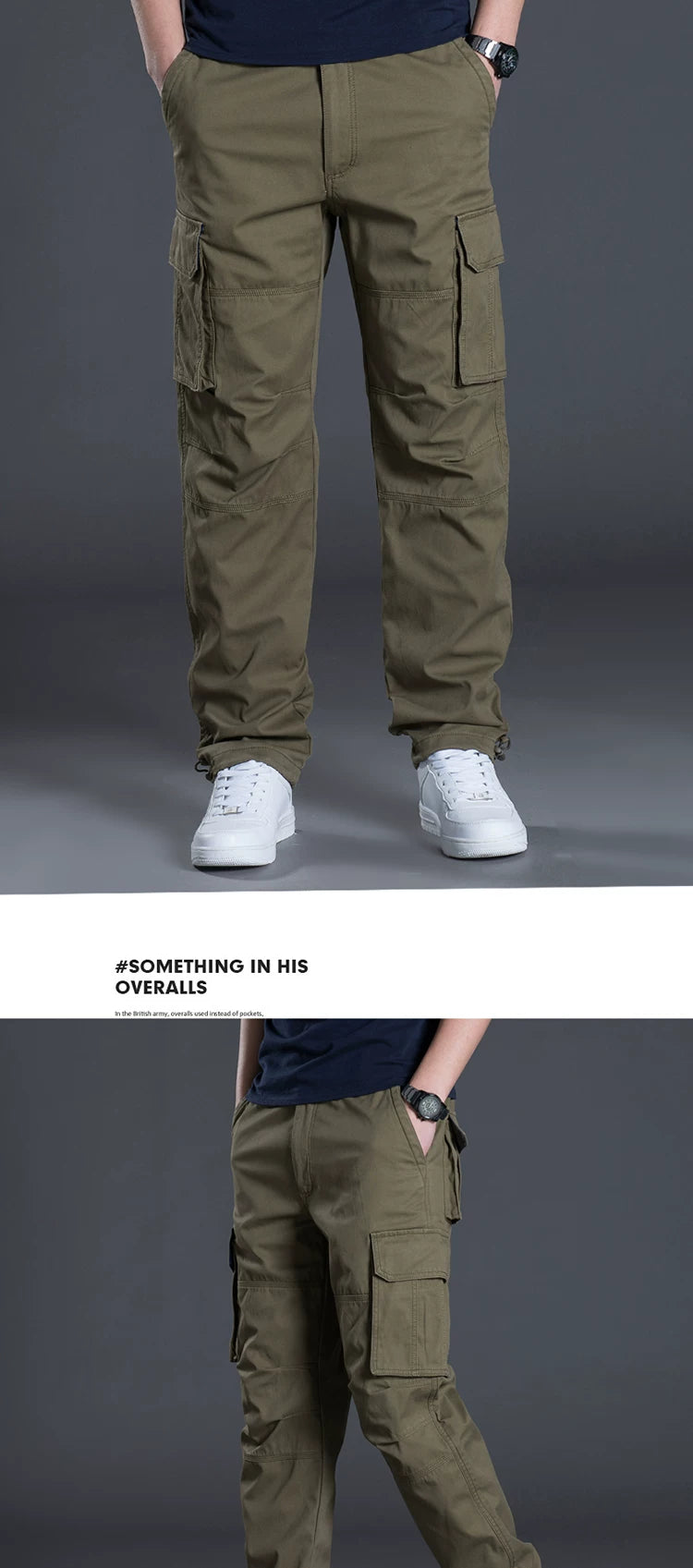 Wholesale overseas overalls men's pants casual overalls labor protection wear-resistant straight loose spring and autumn casual pants multi-pocket