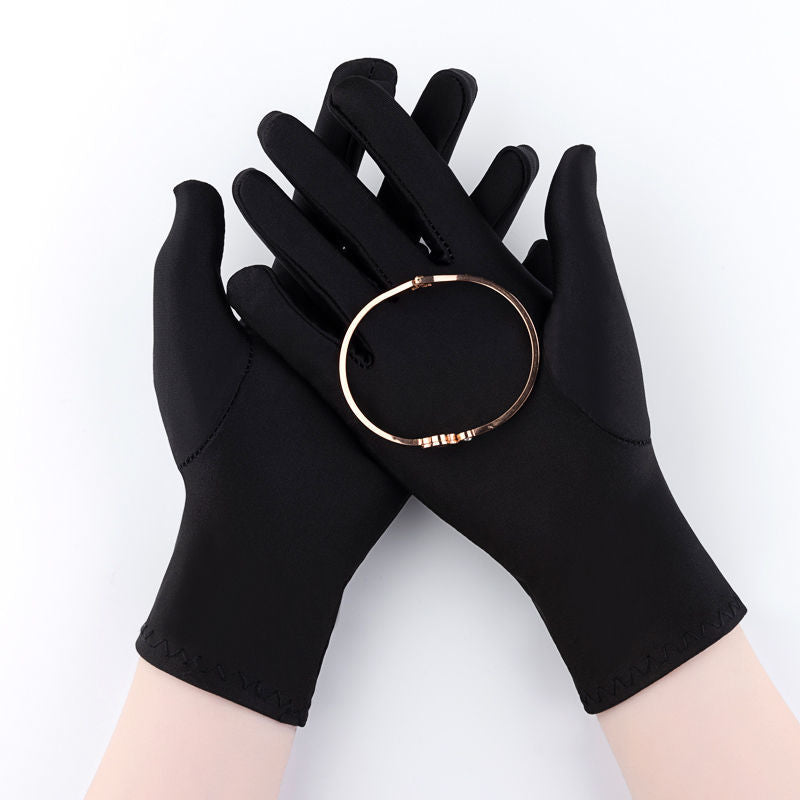Spandex Gloves Spring and Summer White Ceremonial Thin Short Elastic Gloves for Men and Women Tight White Gloves Jewelry Gloves