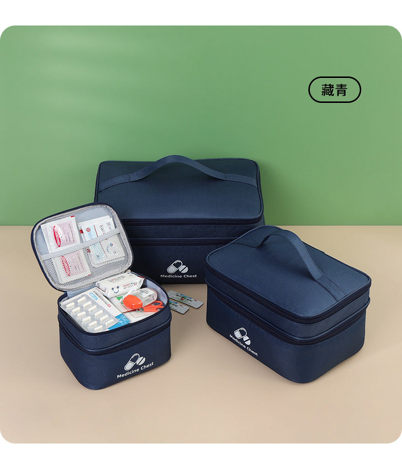 Outdoor First Aid Kit Large Capacity Household Medicine Box Double Layer Classification Storage Medicine Sorting Bag Travel Portable Medicine Bag