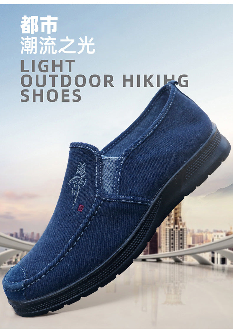 2025 Spring Polyurethane Men's Shoes Old Beijing Cloth Shoes Canvas Shoes Men's Sports and Casual Shoes Breathable Work Shoes