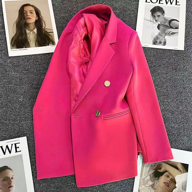 Orange Suit Jacket Women's 2025 Spring and Autumn New Korean High-end Temperament Popular Suit 22 Colors