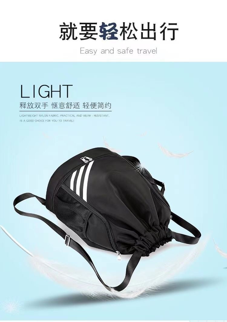 2024 New Drawstring Drawstring Pocket Backpack Outdoor Training Basketball Bag Large Capacity Travel Gym Bag Backpack