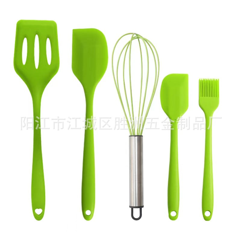5-Piece Silicone Kitchen Utensil Set - Cooking and Baking Tools