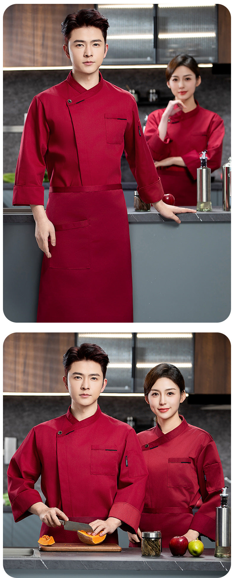 French Chef Overalls Long-Sleeved Men's Hotel Restaurant Kitchen Breathable Sweat-Absorbent Summer Chef Uniforms Short-Sleeved Women's Wholesale