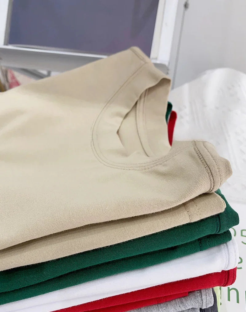 Kids Solid Color Cotton T-Shirt 2026 Spring Summer New Boys Girls Round Neck Short Sleeve Basic Tops Children Casual Tees