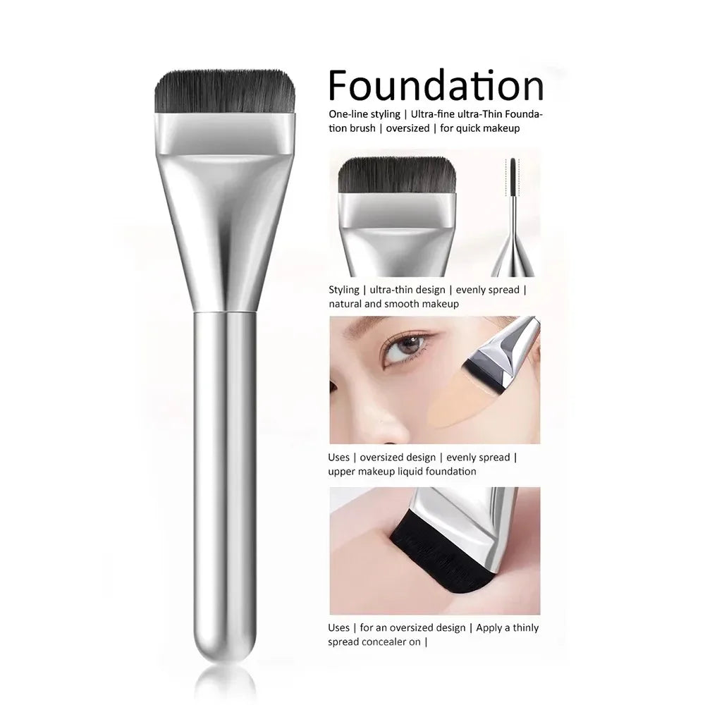 -New Foundation Brush Korean Makeup Brush Ultra-Thin One-Line Mask Brush Primer Concealer Brush