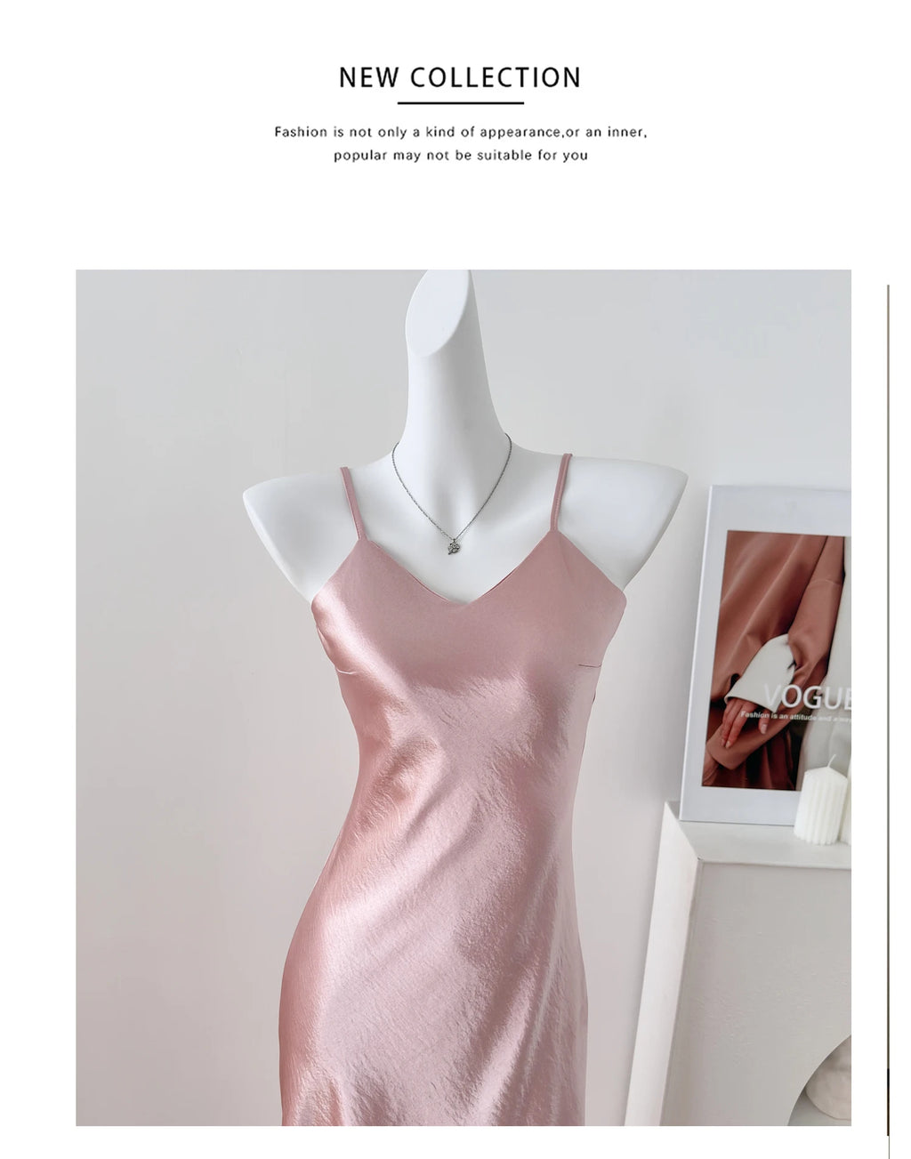 Elegant Chinese Style Satin V-Neck Sleeveless Women's Dress Slimming Waist Design Summer City Walk Long Skirt Inner Wear