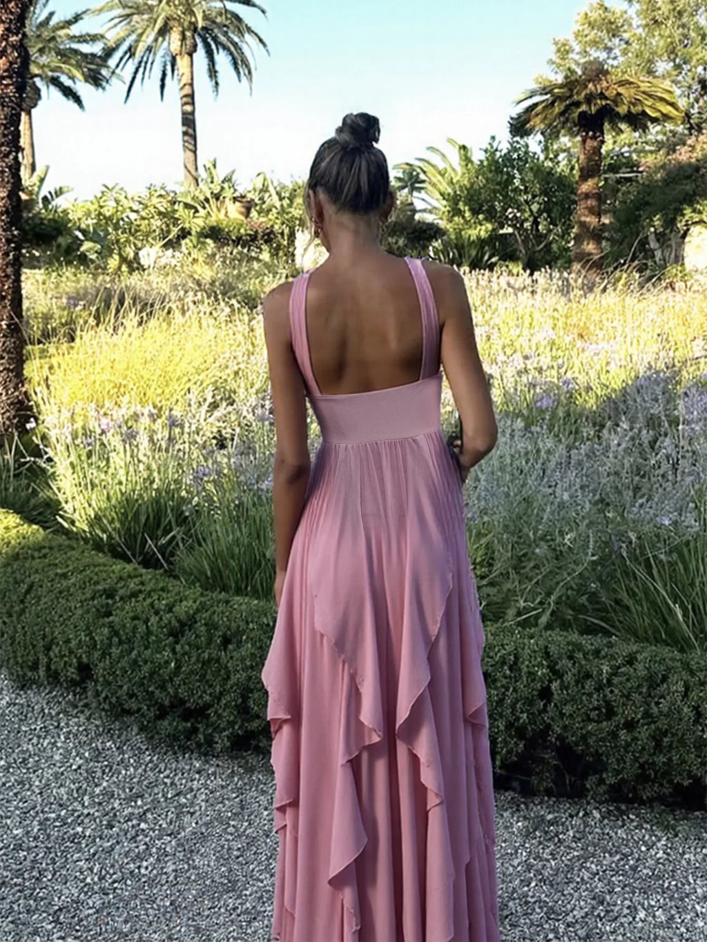 Sexy Backless Long Dress Fashionable Strapless Gown Elegant Atmosphere Perfect for Date Party Banquet Daily Wear Milk Silk