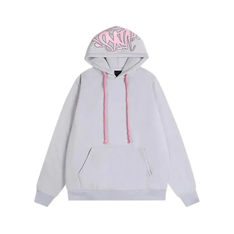 Outdoor Fashion Synaworld American Street Hip Hop Fleece Suit Men's and Women's Trend Casual Hooded Sweater Sports Pants