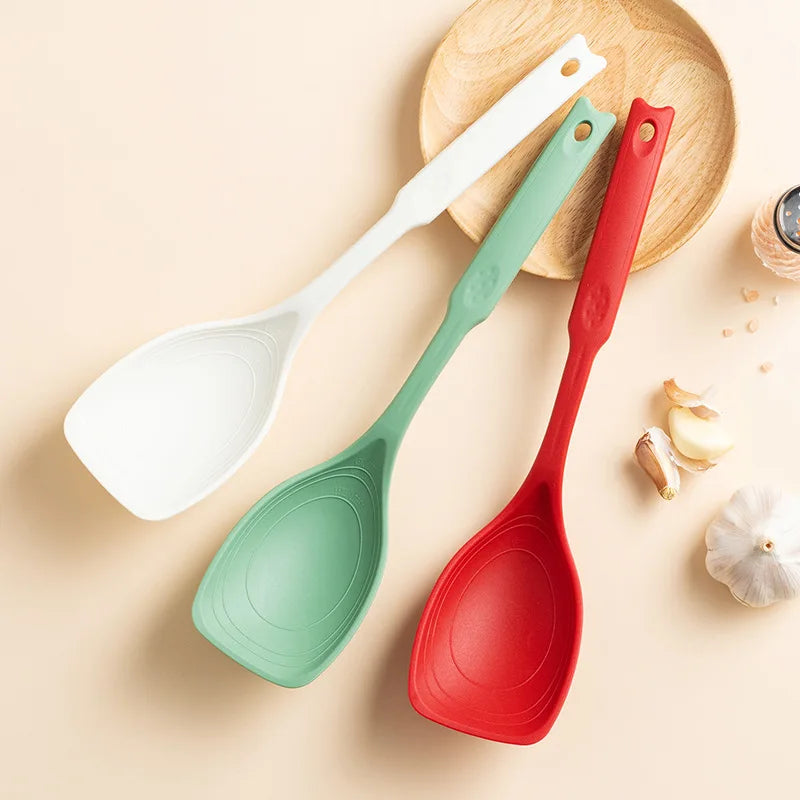 Silicone Cooking Spoon - Heat Resistant Kitchen Utensil 31cm