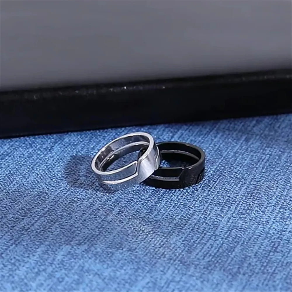 Skyrim Stainless Steel Ring For Men Women'S Black Minimalist Casual Finger Rings 2025 Couple Jewelry Wedding For Lover