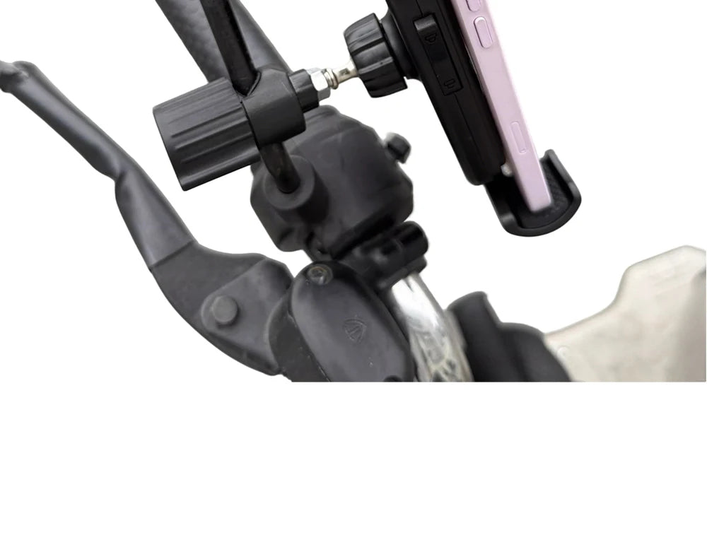 Bicycle Phone Clip Rearview Mirror Motorcycle Holder Rotating Knob Locking Mechanism Stability Enhancement Riding NavigationTool