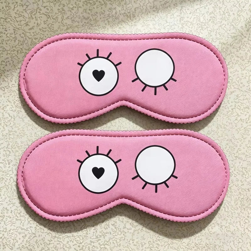 Cartoon Pattern Sleeping Eye Mask - Comfortable Light Blocking Blindfold