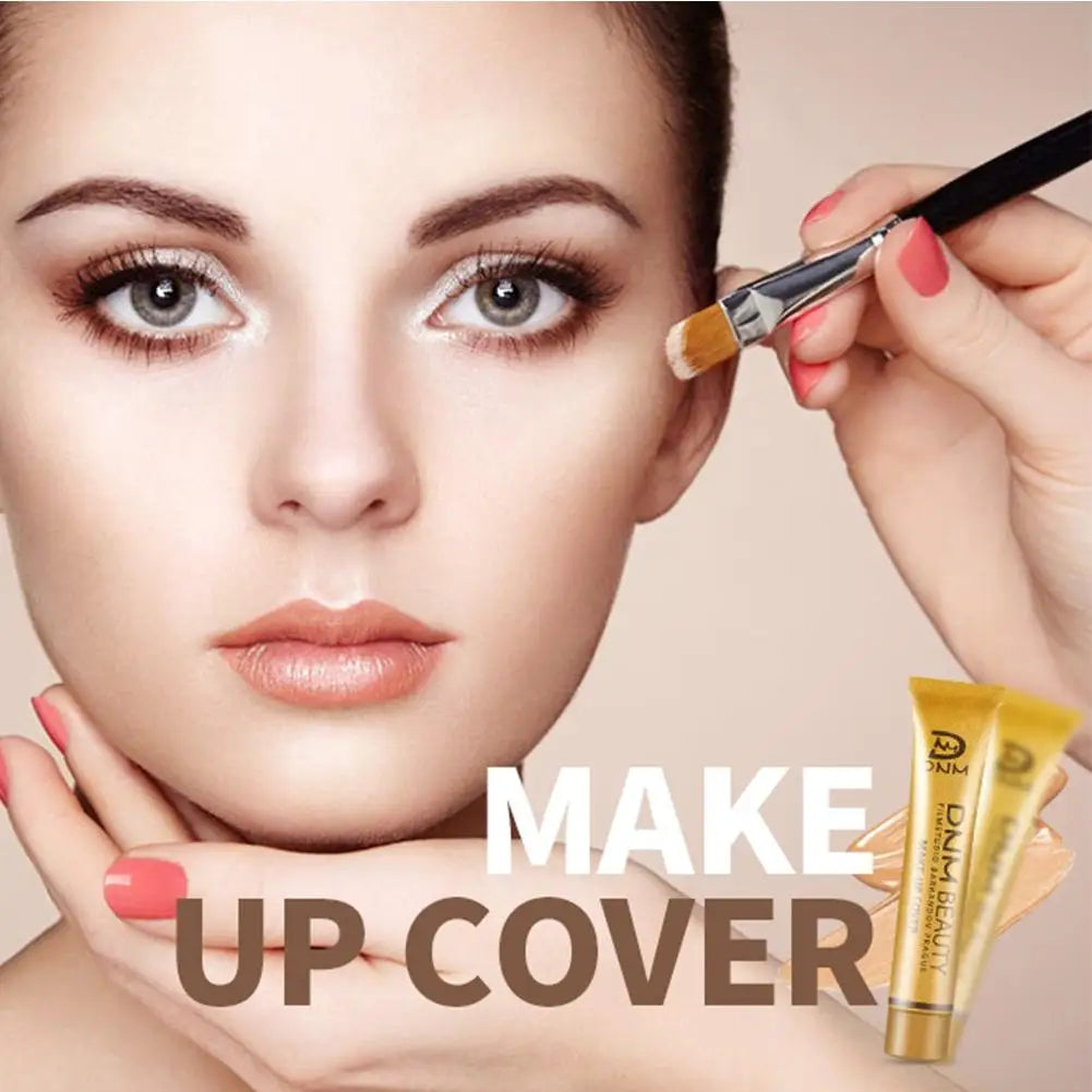 30g Small Gold Tube Concealer Liquid Foundation Makeup Waterproof Lasting Cover Acne Mark Scar Tattoo Super Coverage Concealer