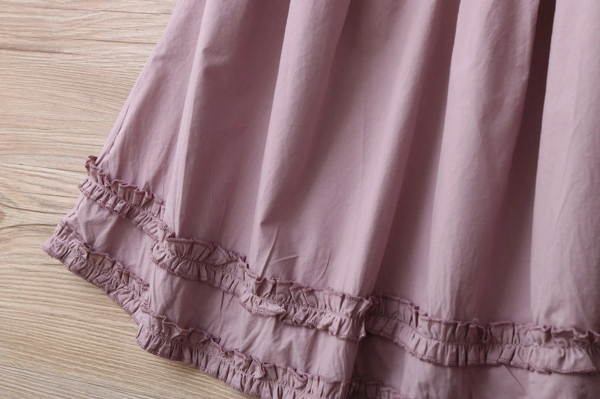 Embroidery Little Flower dresses for Girls clothes Summer Cotton Vest Dress Children's 2026 New